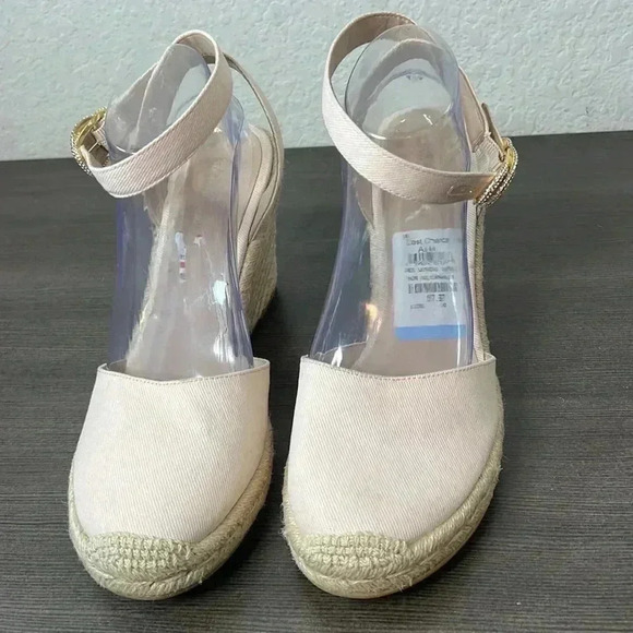 Stuart Weitzman Women's White Mykonos Closed-Toe Espadrille Wedge Shoe Size 10 - Picture 3 of 15